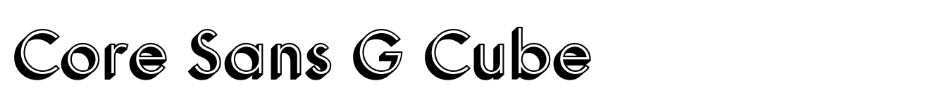 Core Sans G Cube